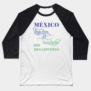 Mexico Megadiverso Baseball T-Shirt